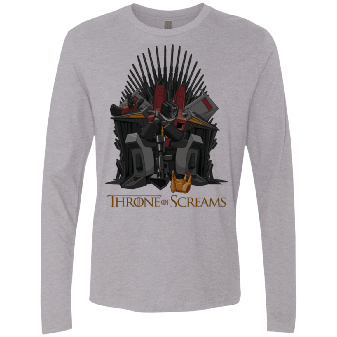 T-Shirts Heather Grey / Small Throne Of Screams Men's Premium Long Sleeve