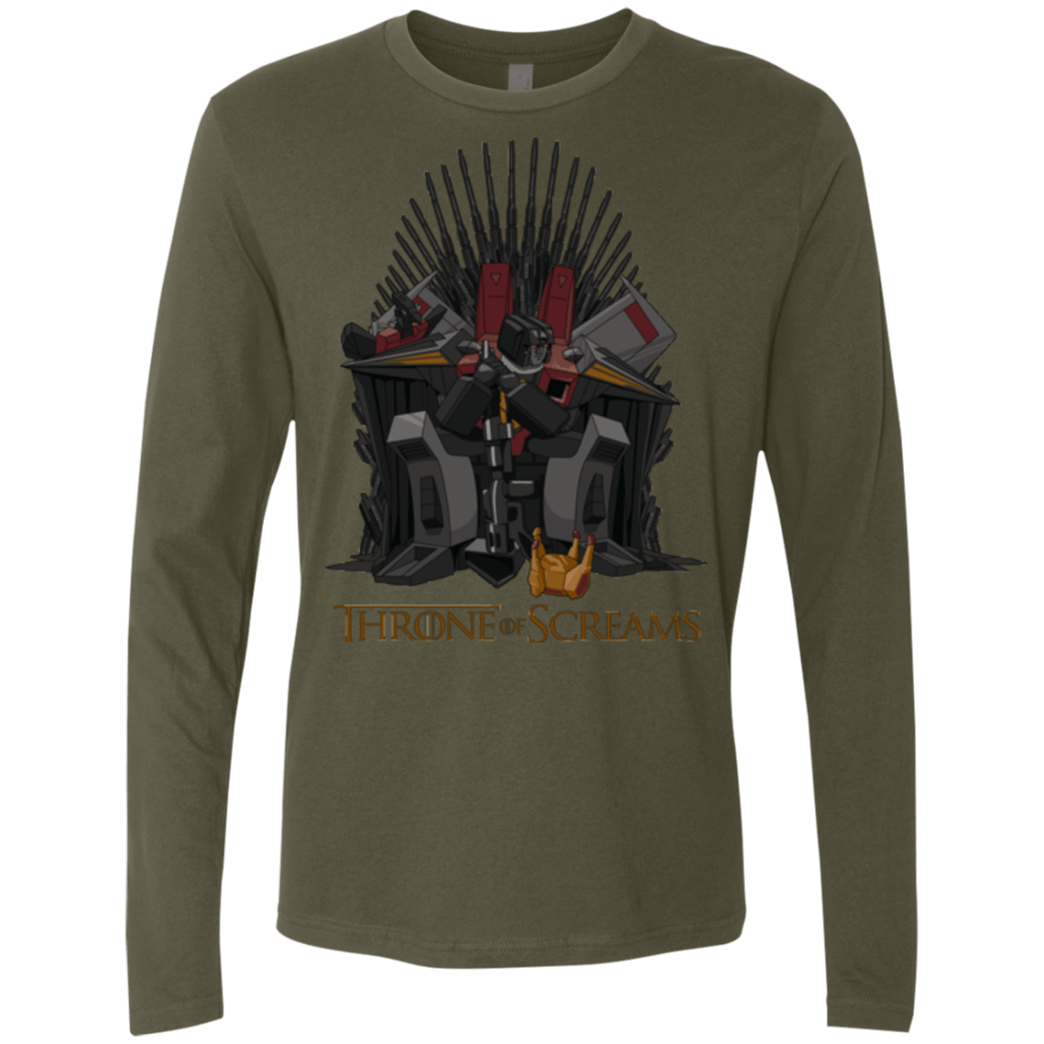 T-Shirts Military Green / Small Throne Of Screams Men's Premium Long Sleeve