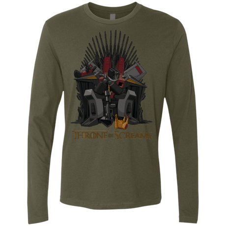 T-Shirts Military Green / Small Throne Of Screams Men's Premium Long Sleeve