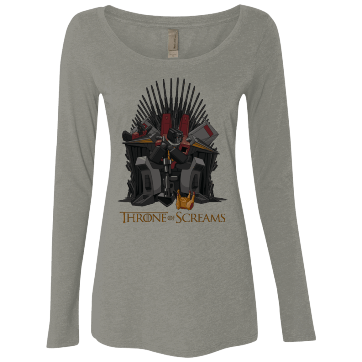 T-Shirts Venetian Grey / Small Throne Of Screams Women's Triblend Long Sleeve Shirt