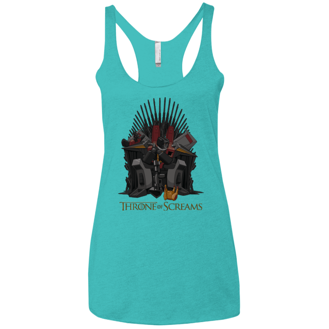 T-Shirts Tahiti Blue / X-Small Throne Of Screams Women's Triblend Racerback Tank