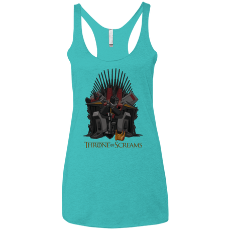 T-Shirts Tahiti Blue / X-Small Throne Of Screams Women's Triblend Racerback Tank