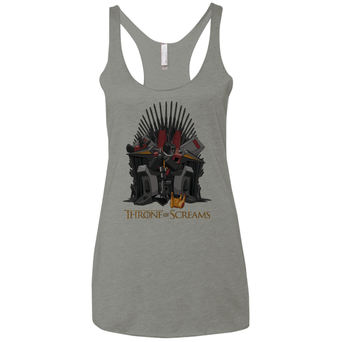 T-Shirts Venetian Grey / X-Small Throne Of Screams Women's Triblend Racerback Tank