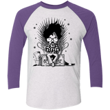 T-Shirts Heather White/Purple Rush / X-Small Throne Restless Imagination Men's Triblend 3/4 Sleeve