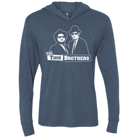 T-Shirts Indigo / X-Small Thug Brothers Triblend Long Sleeve Hoodie Tee