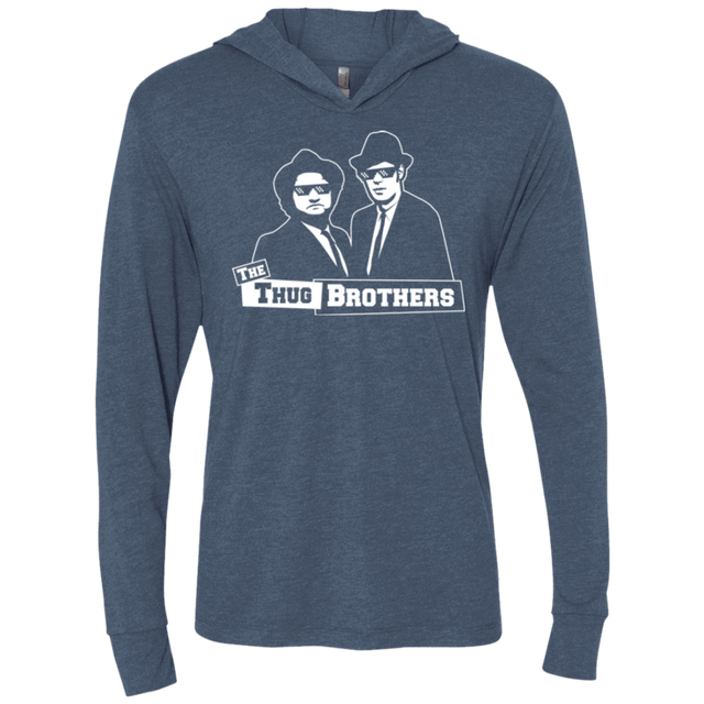 T-Shirts Indigo / X-Small Thug Brothers Triblend Long Sleeve Hoodie Tee
