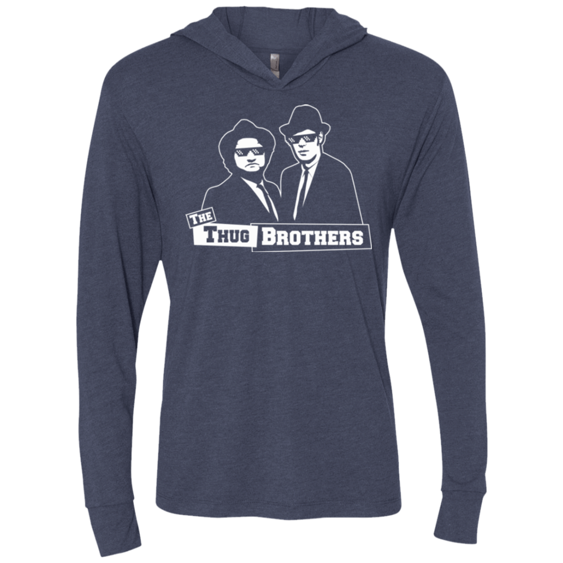 T-Shirts Vintage Navy / X-Small Thug Brothers Triblend Long Sleeve Hoodie Tee