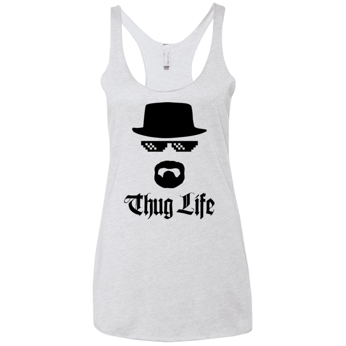 T-Shirts Heather White / X-Small Thug Life Women's Triblend Racerback Tank