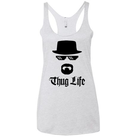 T-Shirts Heather White / X-Small Thug Life Women's Triblend Racerback Tank