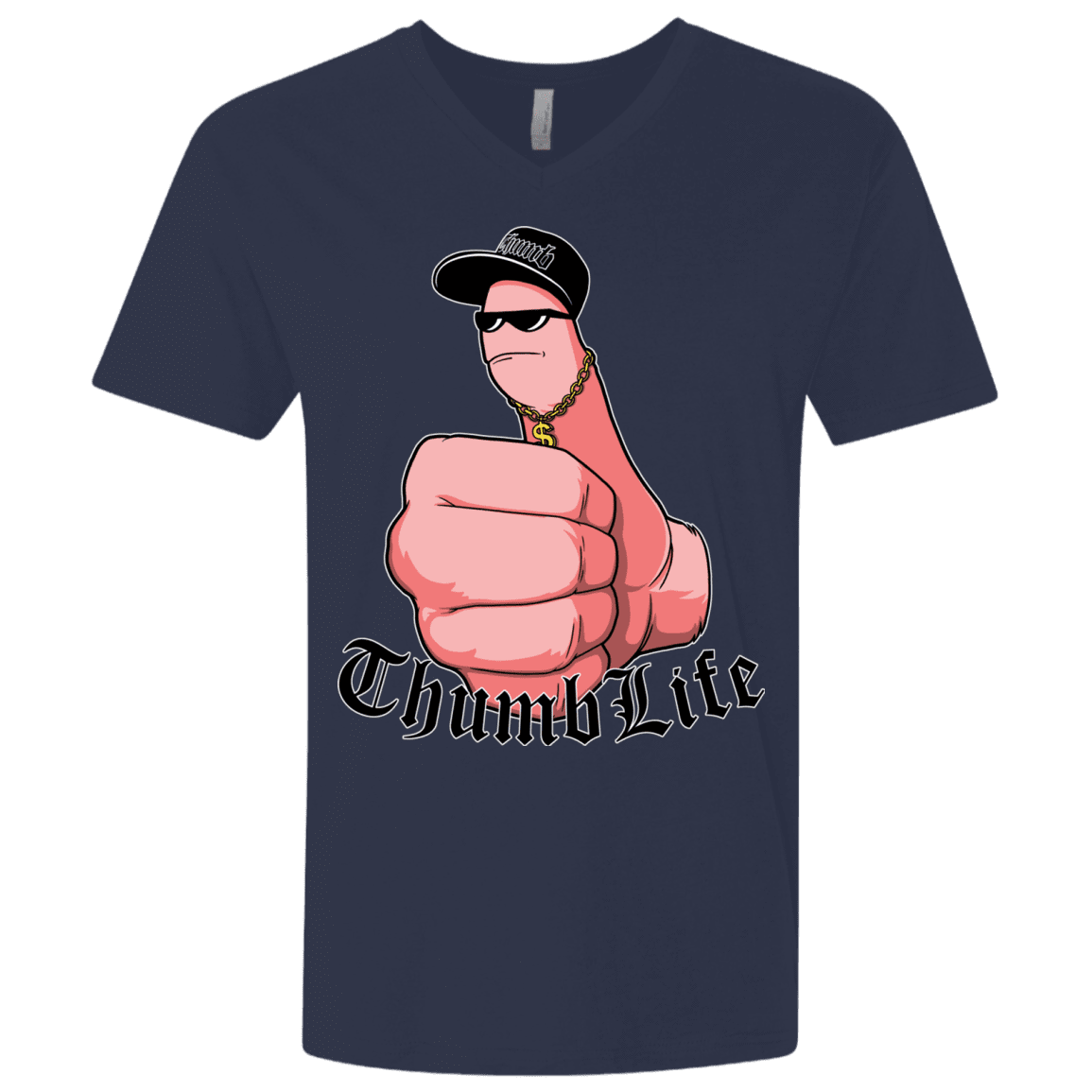 T-Shirts Midnight Navy / X-Small Thumb Life Men's Premium V-Neck