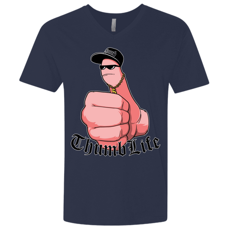 T-Shirts Midnight Navy / X-Small Thumb Life Men's Premium V-Neck