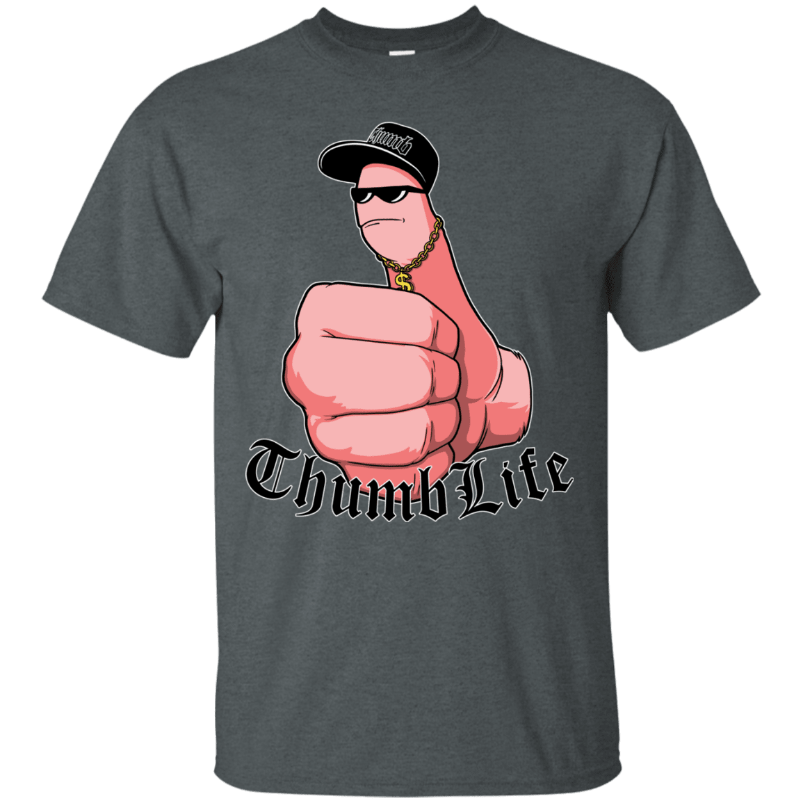 T-Shirts Dark Heather / Small Thumb Life T-Shirt