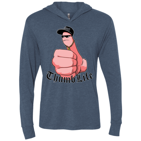 T-Shirts Indigo / X-Small Thumb Life Triblend Long Sleeve Hoodie Tee