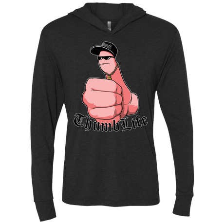 T-Shirts Vintage Black / X-Small Thumb Life Triblend Long Sleeve Hoodie Tee