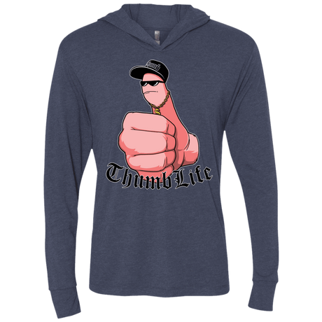 T-Shirts Vintage Navy / X-Small Thumb Life Triblend Long Sleeve Hoodie Tee