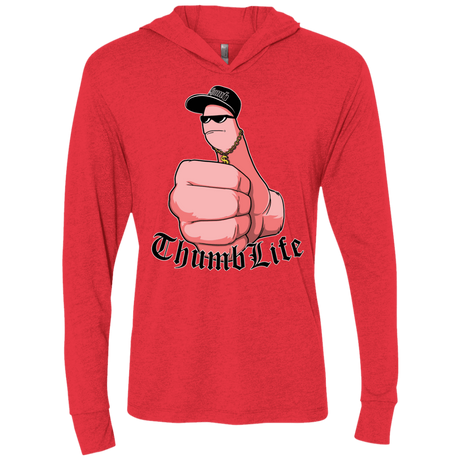 T-Shirts Vintage Red / X-Small Thumb Life Triblend Long Sleeve Hoodie Tee