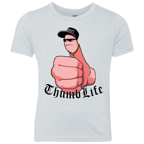 T-Shirts Heather White / YXS Thumb Life Youth Triblend T-Shirt