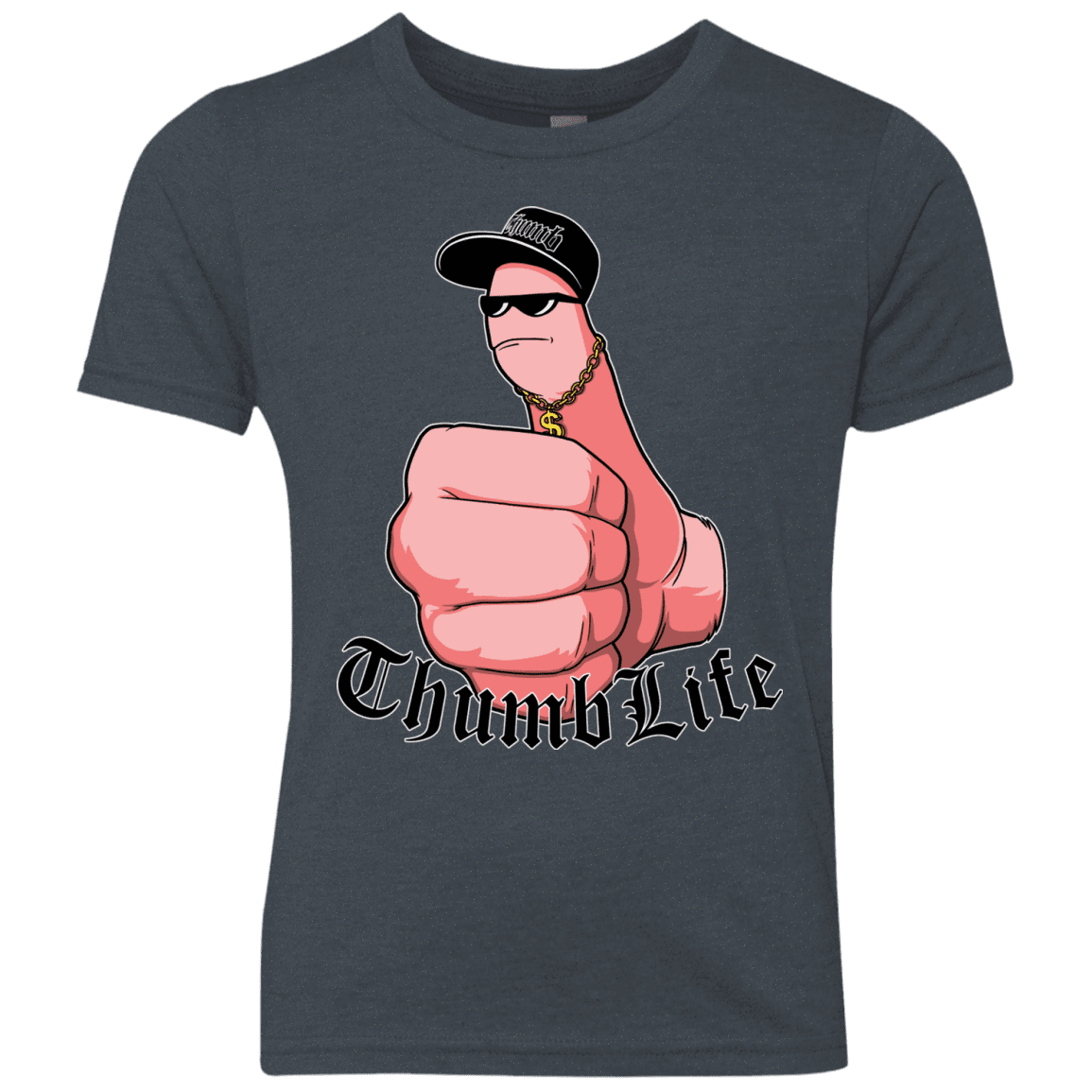 T-Shirts Vintage Navy / YXS Thumb Life Youth Triblend T-Shirt