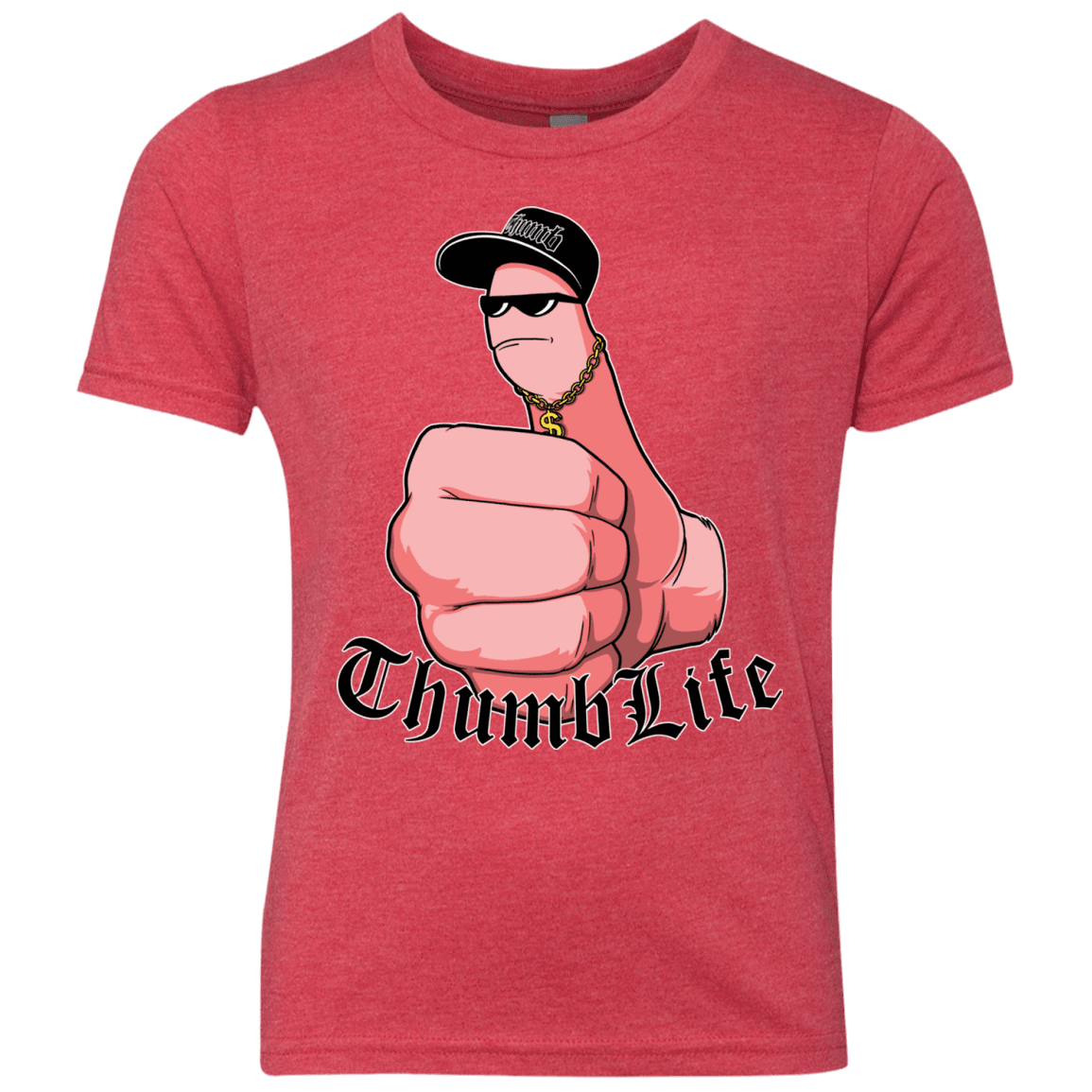 T-Shirts Vintage Red / YXS Thumb Life Youth Triblend T-Shirt
