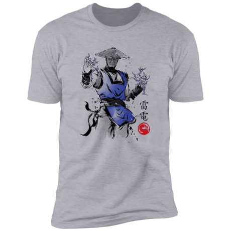 T-Shirts Heather Grey / S Thunder God sumi-e Men's Premium T-Shirt