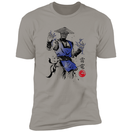 T-Shirts Light Grey / S Thunder God sumi-e Men's Premium T-Shirt