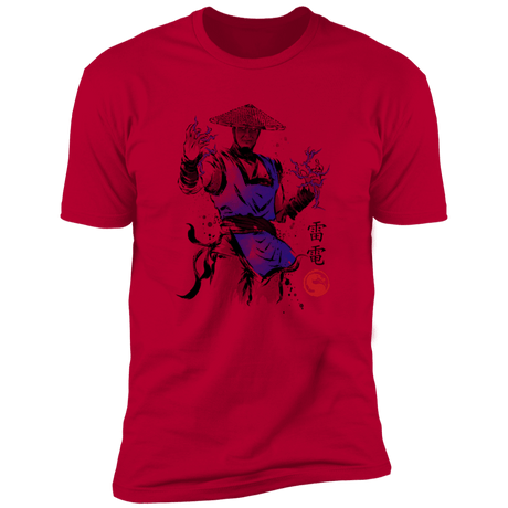 T-Shirts Red / S Thunder God sumi-e Men's Premium T-Shirt