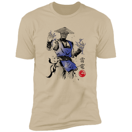 T-Shirts Sand / S Thunder God sumi-e Men's Premium T-Shirt
