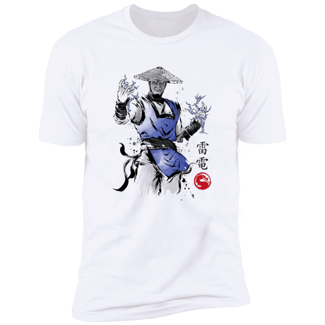 T-Shirts White / S Thunder God sumi-e Men's Premium T-Shirt