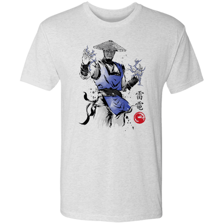 T-Shirts Heather White / S Thunder God sumi-e Men's Triblend T-Shirt