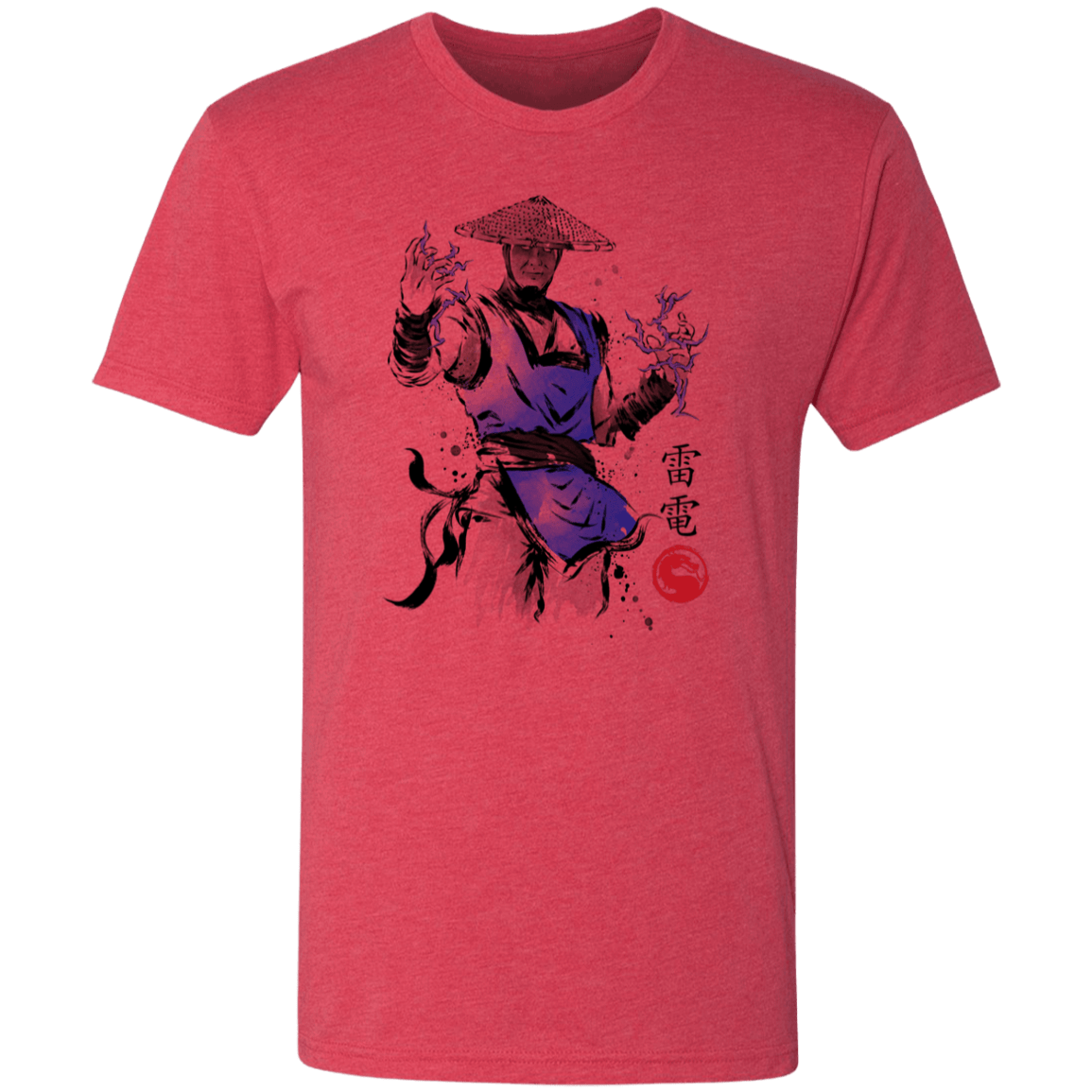 T-Shirts Vintage Red / S Thunder God sumi-e Men's Triblend T-Shirt