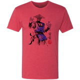 T-Shirts Vintage Red / S Thunder God sumi-e Men's Triblend T-Shirt