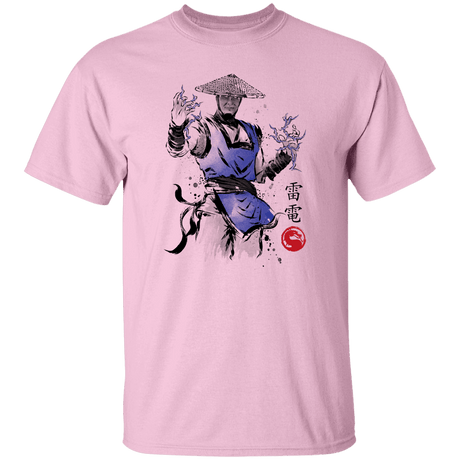 T-Shirts Light Pink / S Thunder God sumi-e T-Shirt