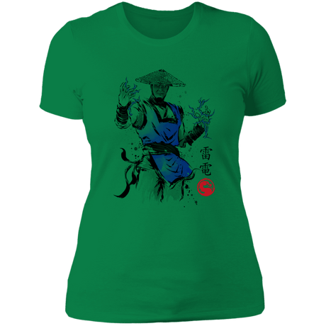 T-Shirts Kelly Green / S Thunder God sumi-e Women's Premium T-Shirt