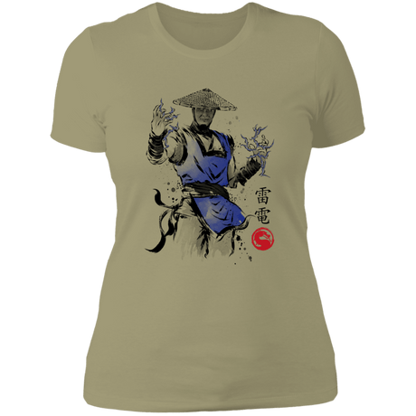T-Shirts Light Olive / S Thunder God sumi-e Women's Premium T-Shirt