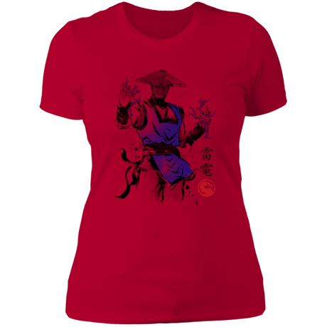 T-Shirts Red / S Thunder God sumi-e Women's Premium T-Shirt