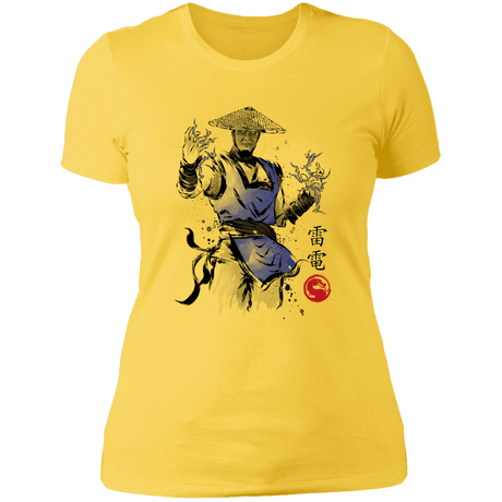 T-Shirts Vibrant Yellow / S Thunder God sumi-e Women's Premium T-Shirt