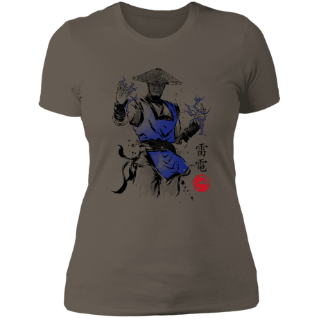 T-Shirts Warm Grey / S Thunder God sumi-e Women's Premium T-Shirt