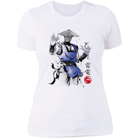 T-Shirts White / S Thunder God sumi-e Women's Premium T-Shirt
