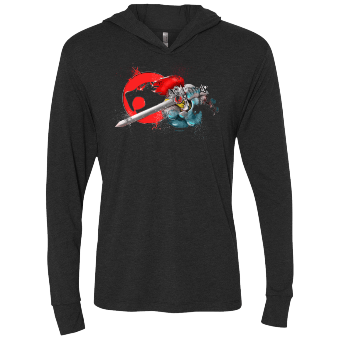 T-Shirts Vintage Black / X-Small Thunder-hoooo Triblend Long Sleeve Hoodie Tee