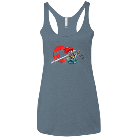 T-Shirts Indigo / X-Small Thunder-hoooo Women's Triblend Racerback Tank