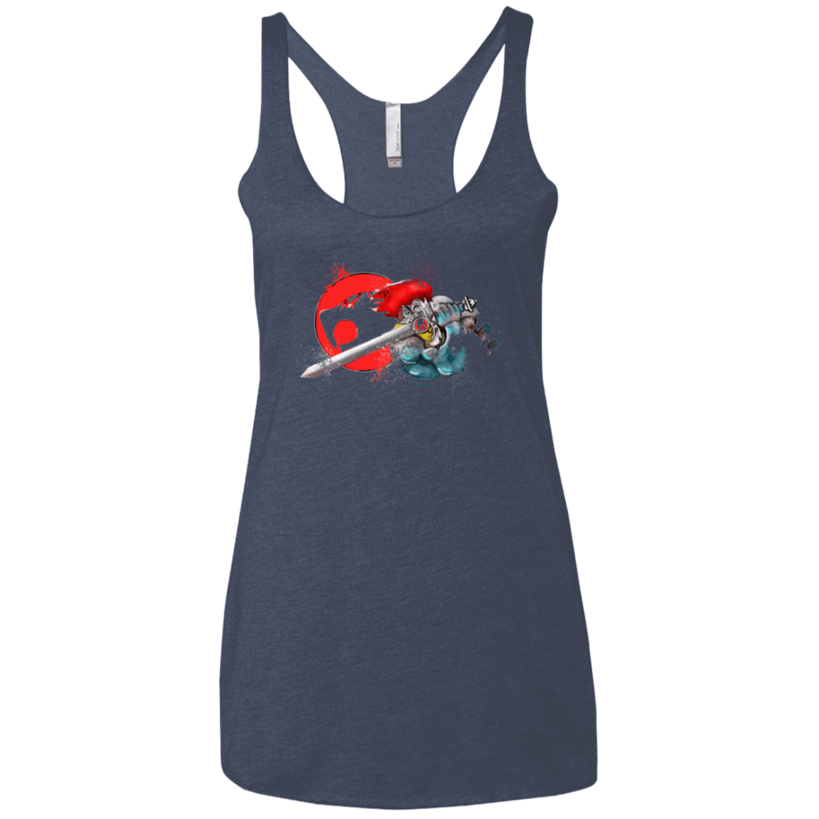 T-Shirts Vintage Navy / X-Small Thunder-hoooo Women's Triblend Racerback Tank
