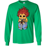 T-Shirts Irish Green / S Thunder Kitty Men's Long Sleeve T-Shirt