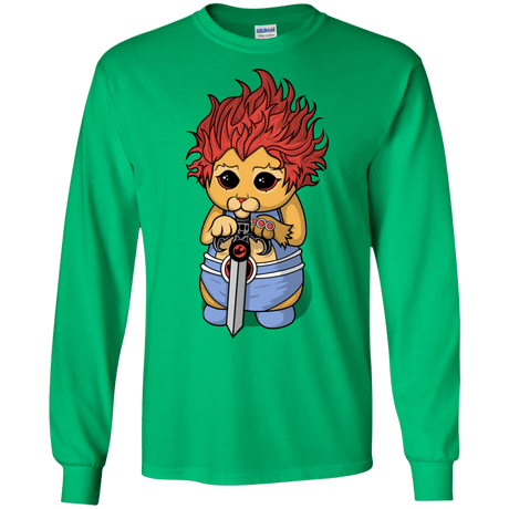 T-Shirts Irish Green / S Thunder Kitty Men's Long Sleeve T-Shirt