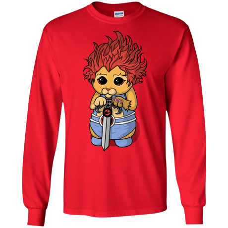 T-Shirts Red / S Thunder Kitty Men's Long Sleeve T-Shirt