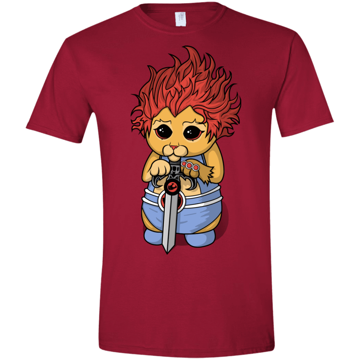 T-Shirts Cardinal Red / S Thunder Kitty Men's Semi-Fitted Softstyle