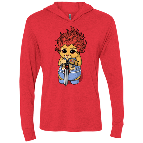 T-Shirts Vintage Red / X-Small Thunder Kitty Triblend Long Sleeve Hoodie Tee