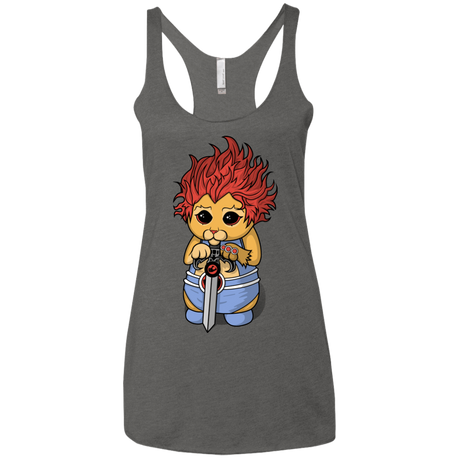 T-Shirts Premium Heather / X-Small Thunder Kitty Women's Triblend Racerback Tank