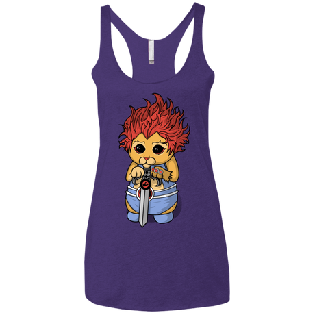 T-Shirts Purple Rush / X-Small Thunder Kitty Women's Triblend Racerback Tank