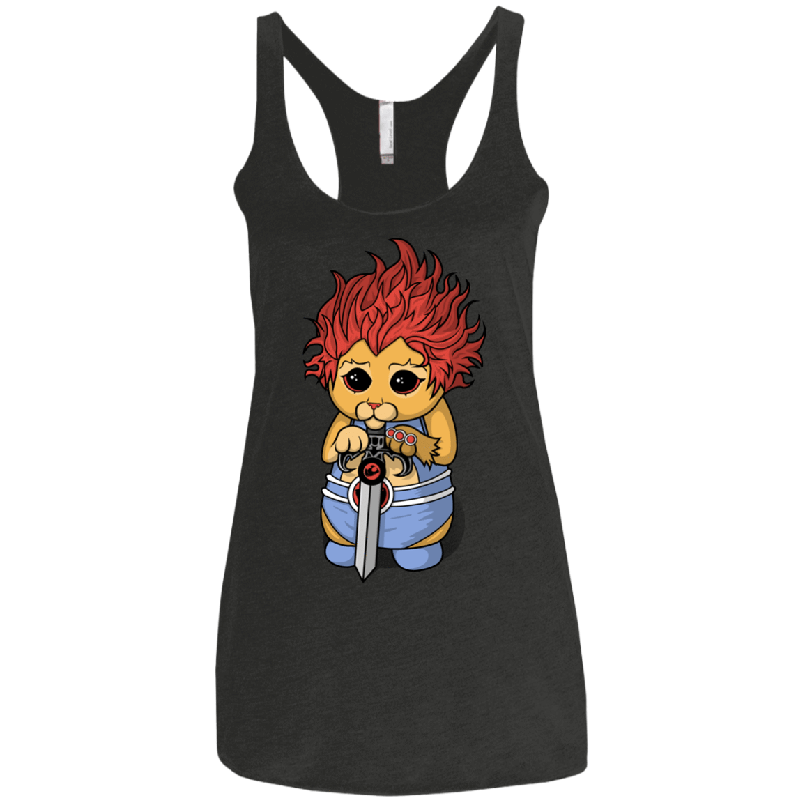 T-Shirts Vintage Black / X-Small Thunder Kitty Women's Triblend Racerback Tank