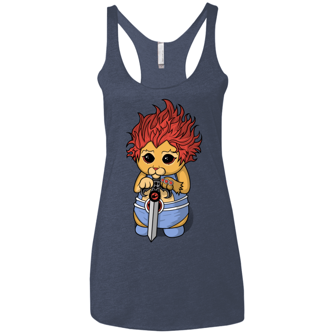 T-Shirts Vintage Navy / X-Small Thunder Kitty Women's Triblend Racerback Tank